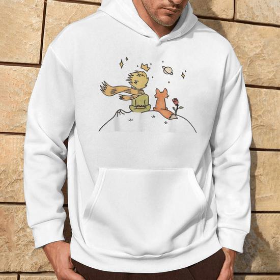 Sweat à Capuche Petit Prince Pour Garçons - Coupe Classique, Col Tissé - Cadeau Enfant - Poids 241 G