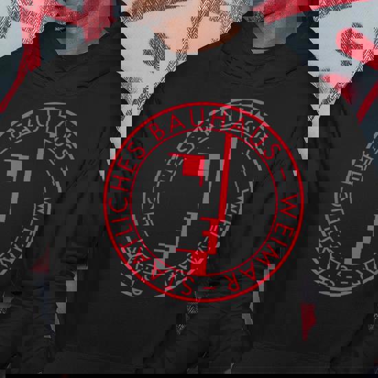 Sweat à Capuche Bauhaus 100 Ans - Design Logo Original Oscar Schlemmer - Homme/Femme - Cadeau Design Et Art Moderne