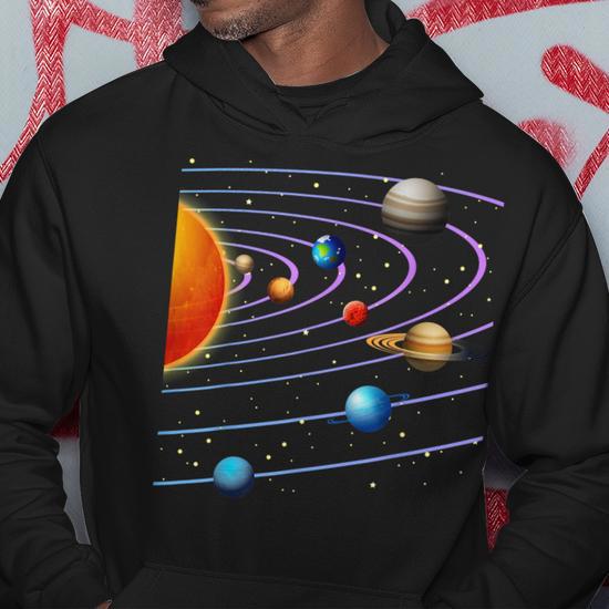 Camiseta Del Sistema Solar – Distancia De Los Planetas Al Sol, Diseño Educativo Para Peques