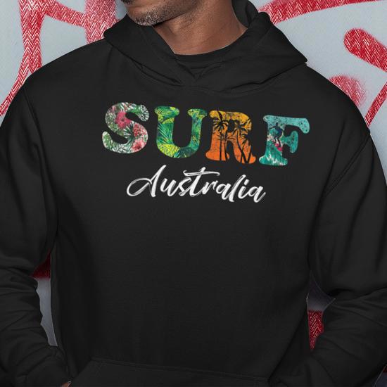 Sweat à Capuche Australie Surfing Vintage - Drapeau Aussie Surfer