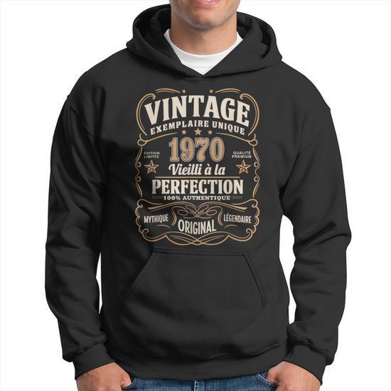Sweatshirt Anniversaire 55 Ans Vintage 1970 - Unisexe, Coupe Classique, Idéal Cadeau Rétro - 2