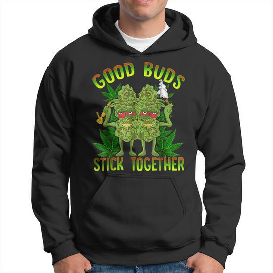 Sweat à Capuche Cannabis BINYA - Motif Stoner Pot Weed - Homme/Femme - Neuf