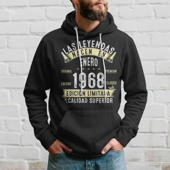 Sudadera Con Capucha De Cumpleaños 57 Años - Nacido En 1968, Diseño Divertido Para Regalo Original