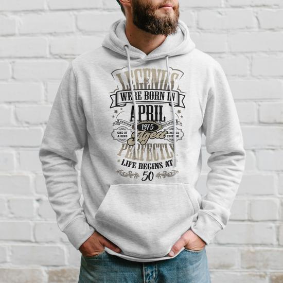 Sweat à Capuche 50 Ans Legend Since 1975 - Vintage Birthday Classic
