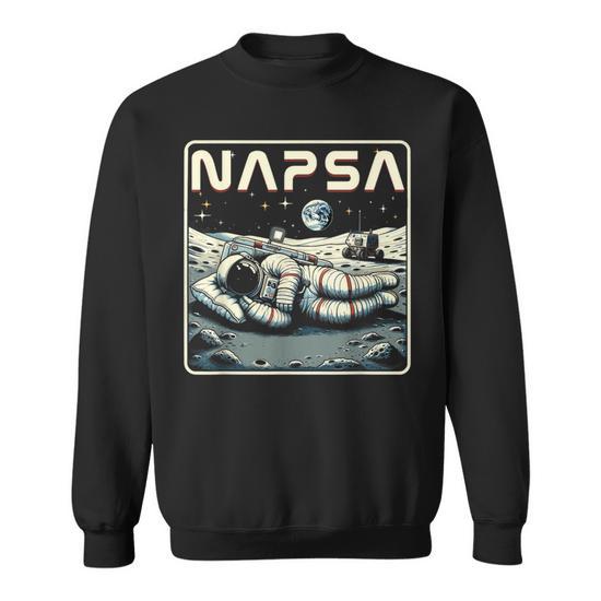 Retro Napsa Astronaut Outer Space Pun Novelty Space Sweatshirt Seseable UK