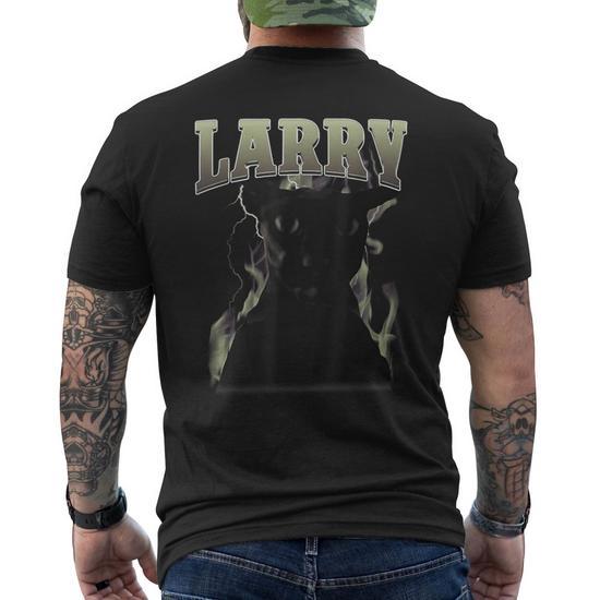 T-shirt Larry Le Malicieux – Chat Meme Lakaka – Design Noir Et Rose Rétro – Coton Premium – Pour Fans De Culture Internet