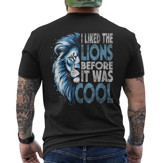 I Liked The Lions Before It Was Cool Vintage Men's T-shirt Back