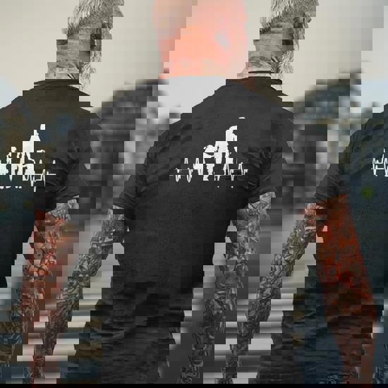 Stampato EKG Montagna Maglietta Trekking Con Cuore E Montagne