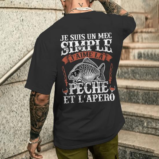 T-Shirt Homme Gris La pêche plus qu'une passion - | T-shirts