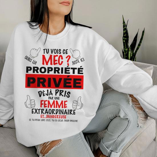 Sweat à Capuche Humour Couple Jaloux – Message Drôle Pour Saint-Valentin, Anniversaire Ou Cadeau Couple - 9