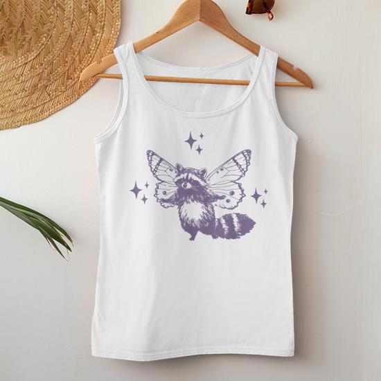 Flying Raccoon With Butterfly Wings Vintage Racoon Lover Women