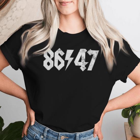 8647 Sarcastic Retro Vintage 80S Style 86 47 Rock 8647 Women T