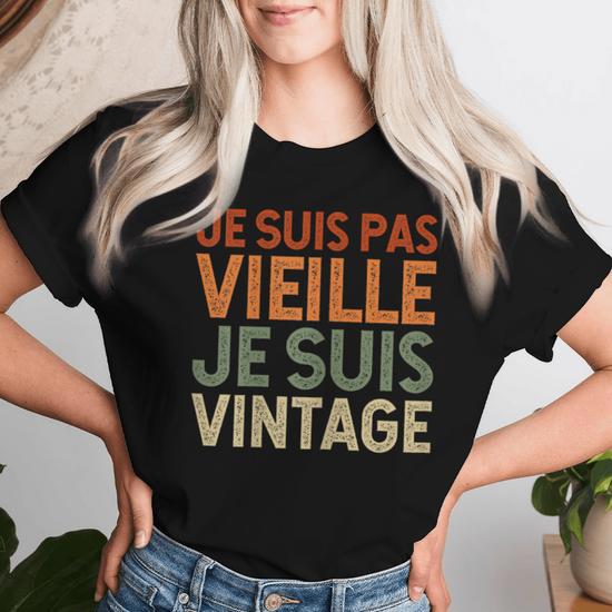 Débardeur Humour "Je Ne Suis Pas Vieille, Je Suis Vintage" - Cadeau Drôle Et Original Pour Femme