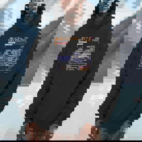 Sweat à Capuche Rétro JDM Tokyo Skyline - Motif Voiture De Course Japonaise De Nuit, Coupe Classique