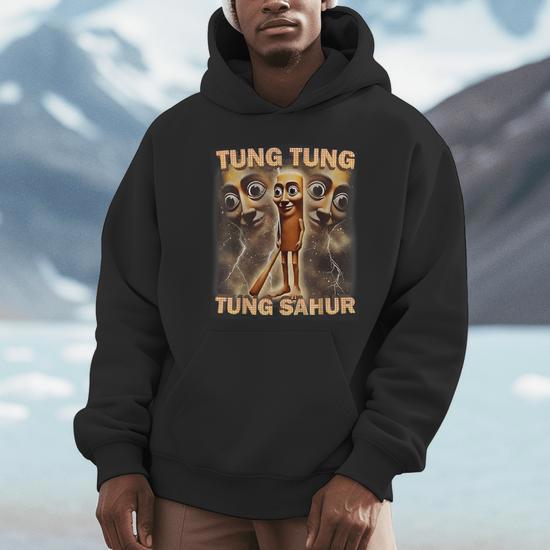 Tung Tung Tung Sahur Baseball Bat Italian Brainrot Hoodie - Seseable