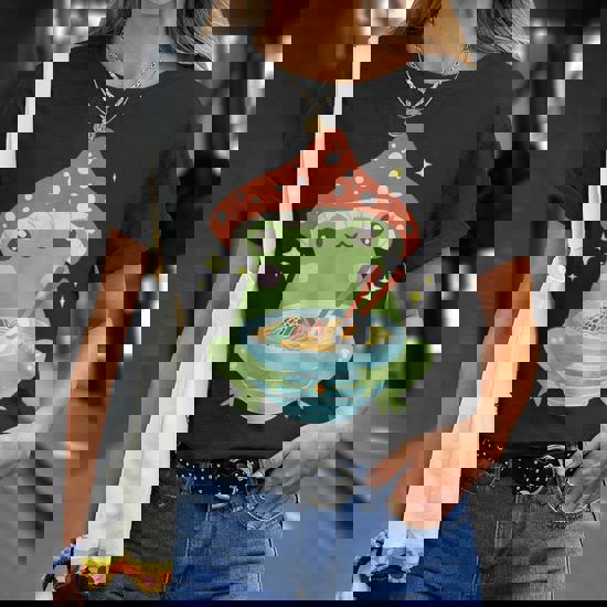 Grenouille Kawaii Ramen Mangeant De Jolies Nouilles