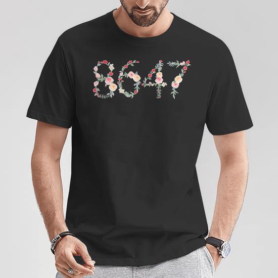8647 Retro 86 47 Anti-Trump Flower President T-Shirt - Seseable