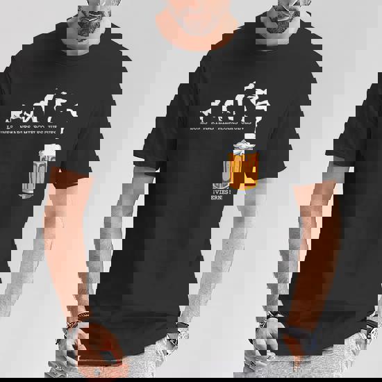 Cerveza Hombre Graciosa La Última Y Meoy Por Otra Camiseta De Manga Larga