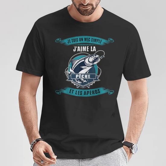 T-shirt Design Pêcheur - Idée Cadeau Canne à Pêche Et Poisson, Pour Hommes, Femmes Et Enfants - 4
