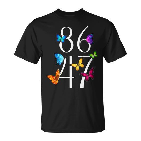 8647 Anti Trump 86 47 Floral Womens T-Shirt - Monsterry