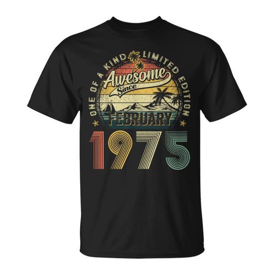 Awesome Since 1975 T-Shirt - 50th Birthday Gift For Men, Customizable Birth Year & Color - View #8