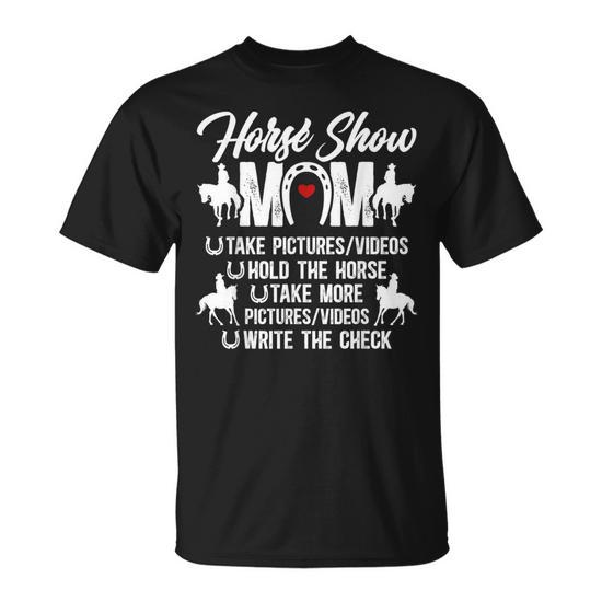 Horse Show Mom Definition Equestrian Mom Horse Show Mama T-Shirt