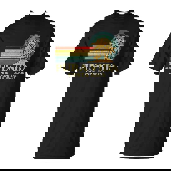 Pura Vida Beach Costa Rica Family Vacation Vintage Palm Tree T