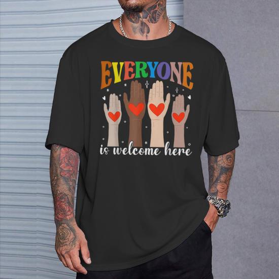 Everyone Is Welcome Here Idaho Teacher T-Shirt | Lightweight