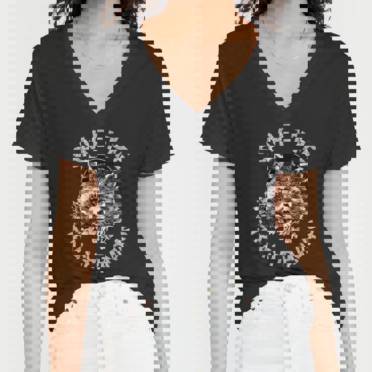Raccoon Lover V-Neck Shirt for Women - Support Wildlife