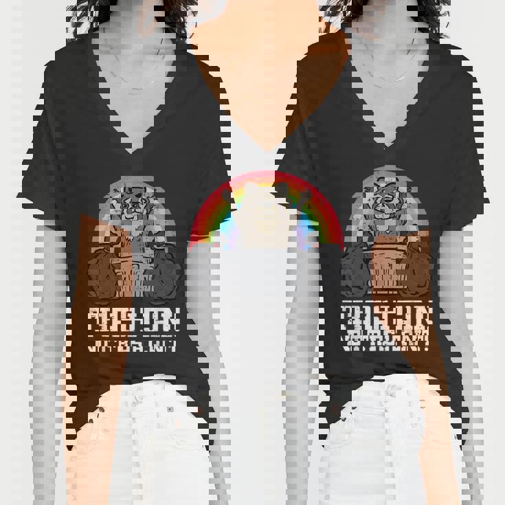 Raccoon Trash Cat Women's V-Neck T-Shirt | Fun & Quirky Design