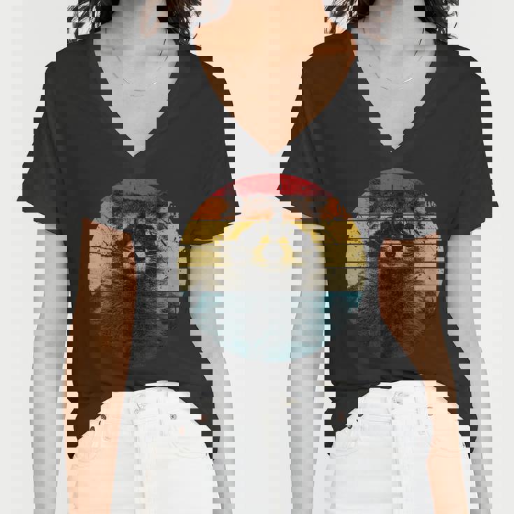 Raccoon V-Neck Women's T-Shirt | Animal Lover's Delight