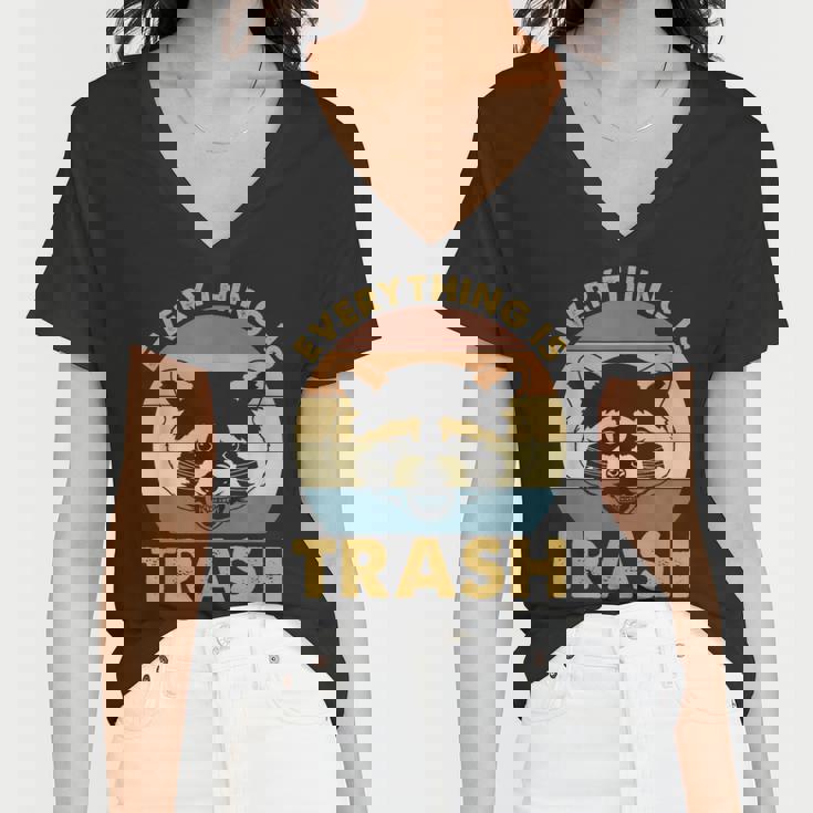 Vintage Raccoon Lovers Women's V-Neck T-Shirt - Fun & Nostalgic
