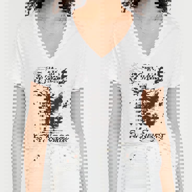 Trendy Raccoon V-Neck T-Shirt for Women - Fun Grey Short Sleeve Tee