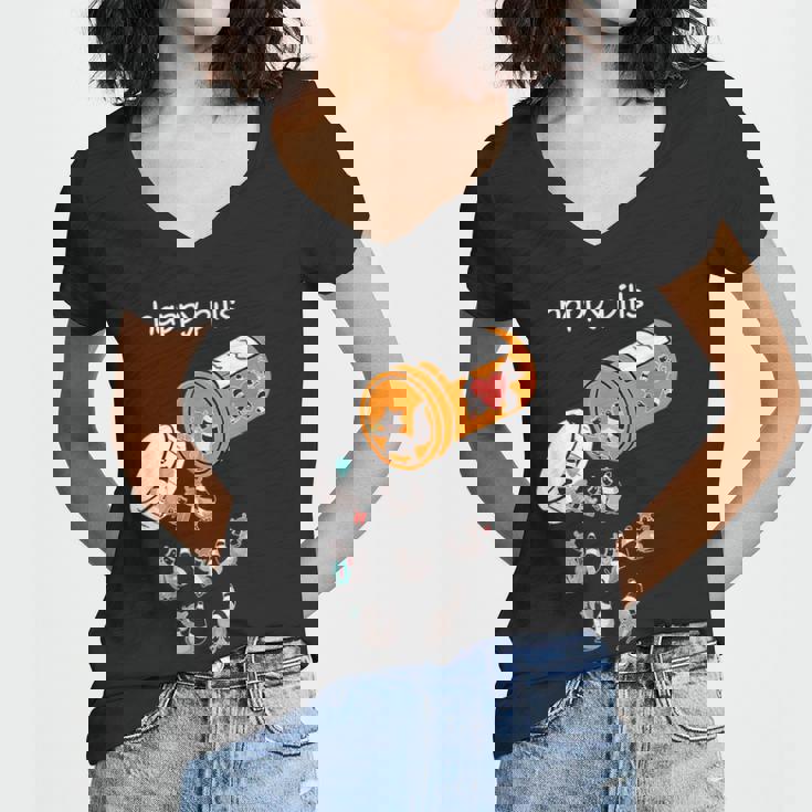 Raccoon Lover Women's V-Neck T-Shirt - Fun Happy Raccoon Design