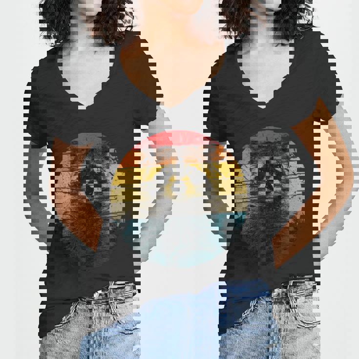 Raccoon V-Neck Women's T-Shirt | Animal Lover's Delight
