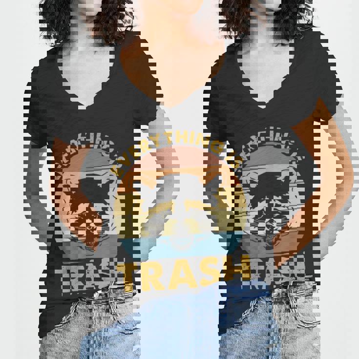 Vintage Raccoon Lovers Women's V-Neck T-Shirt - Fun & Nostalgic