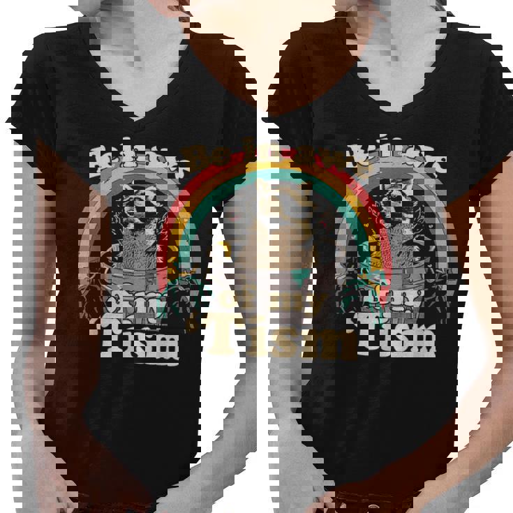 Autism Be In Awe Of My 'Tism Meme Autistic Raccoon Women's V-Neck T-Shirt