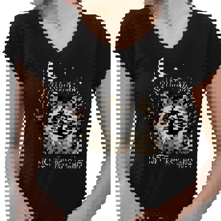 Funny Raccoon V-Neck T-Shirt | Quirky Women's Casual Top