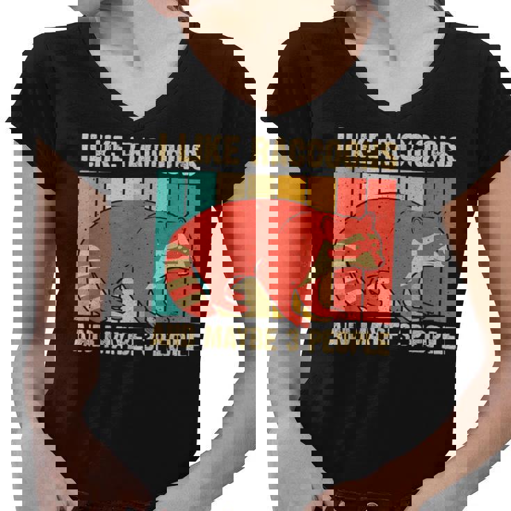 Raccoon Lover Introvert V-Neck T-Shirt for Men & Women