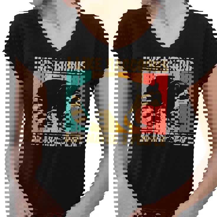 Raccoon Lover Women's V-Neck T-Shirt - Unisex Introvert Appeal