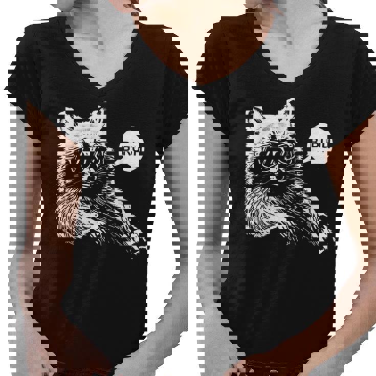 Raccoon Slang Women's T-Shirt - Fun Teen Meme V-Neck