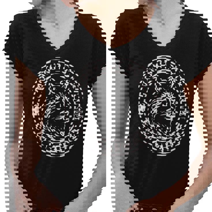 Raccoon Trash Panda Women's V-Neck T-Shirt - Workout Humor