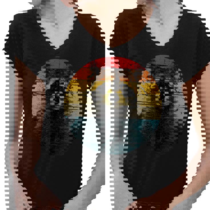 Raccoon V-Neck Women's T-Shirt | Animal Lover's Delight