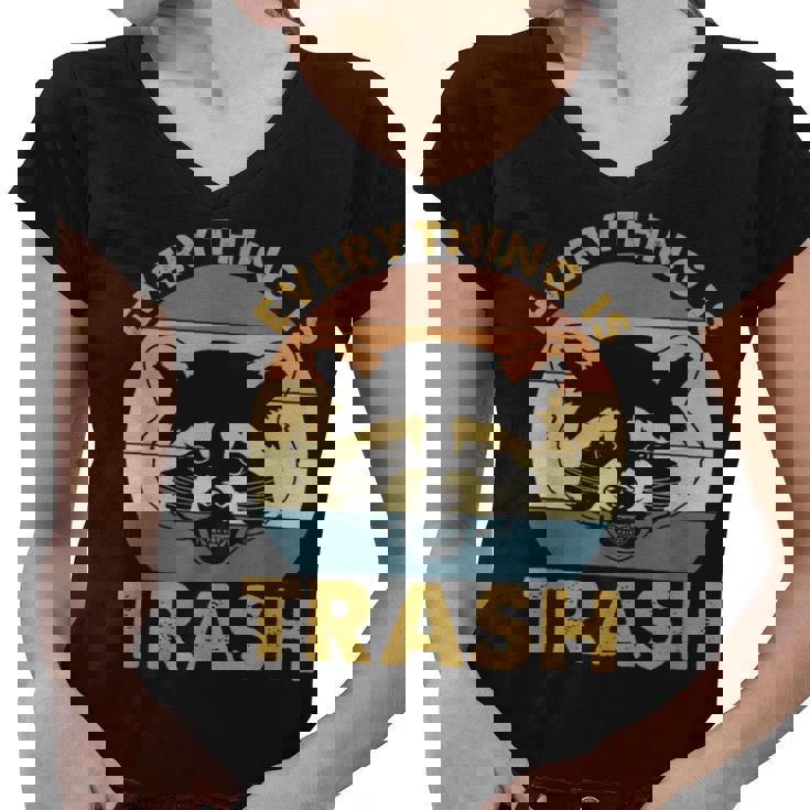 Vintage Raccoon Lovers Women's V-Neck T-Shirt - Fun & Nostalgic