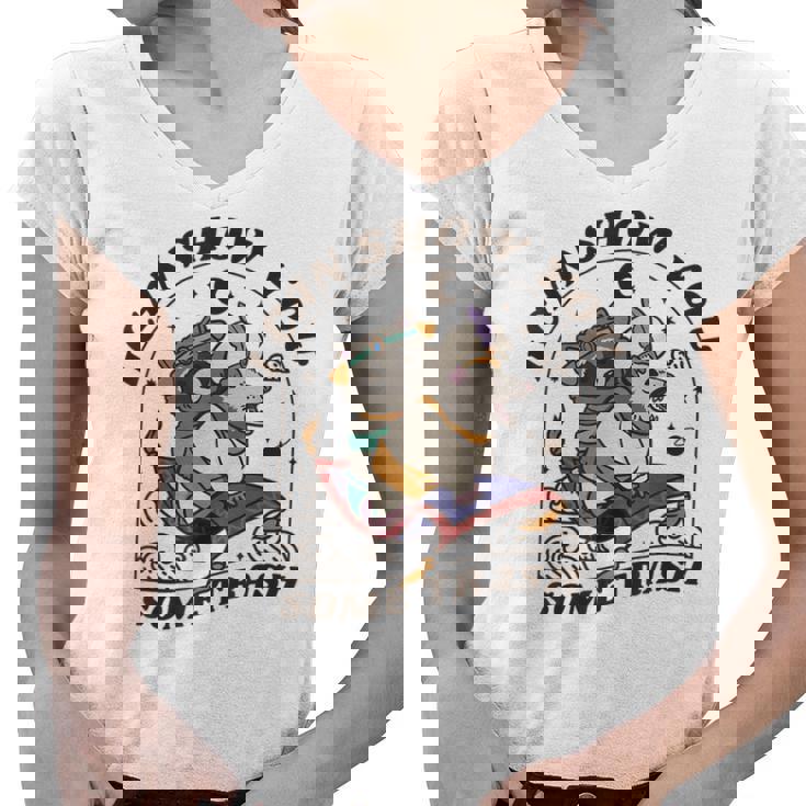 Raccoon & Possum V-Neck | Women's Trash Animal Tee | Fun & Quirky Design
