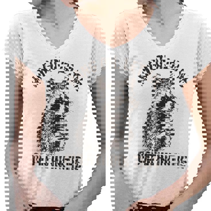 Raccoon Sarcastic Women's V-Neck T-Shirt - Humorous Print
