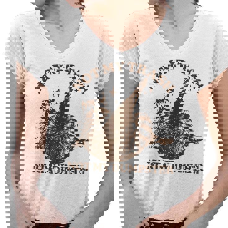 Sarcastic Raccoon Women's V-Neck T-Shirt - Quirky Attitude Tee