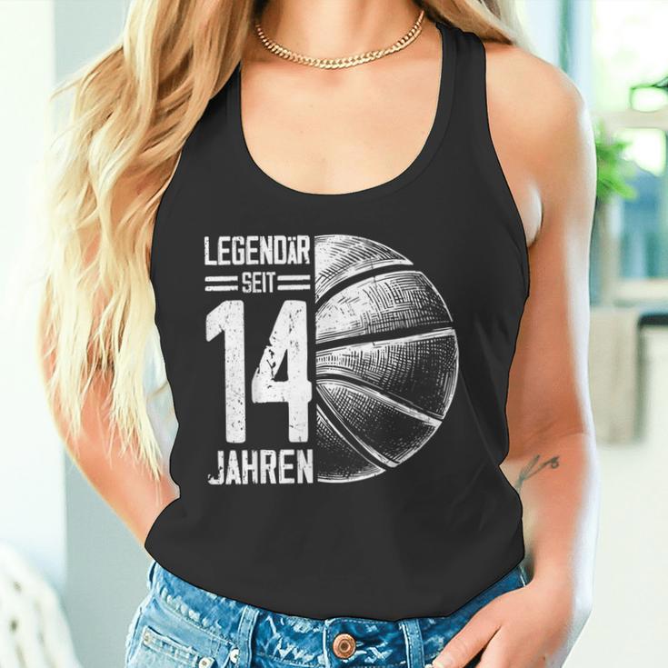 14Th Birthday Retro Basketball Player 14 Years Boy Boys Tank Top