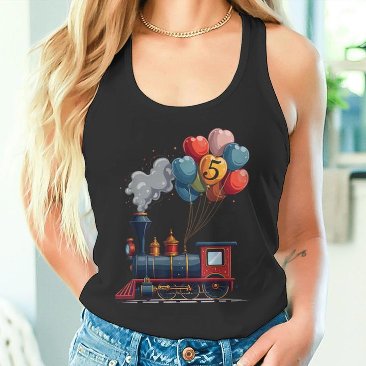 All Aboard 5Th Birthday Train Tank Top