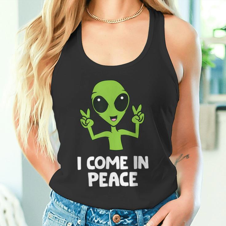 Alien I Come In Peace Space Rave Edm Music Alien Tank Top